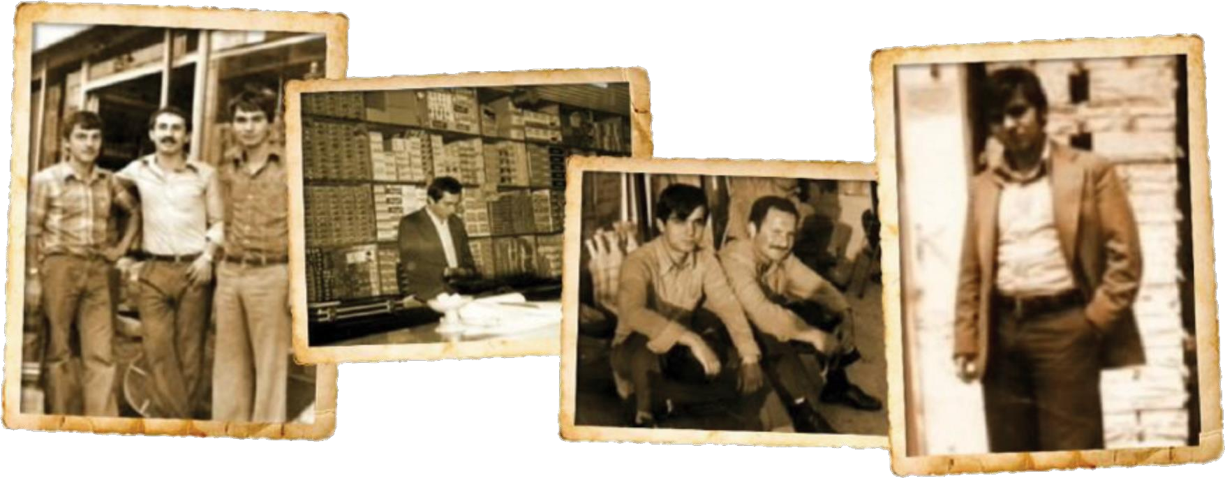 Historic group photographs from the supplied company presentation